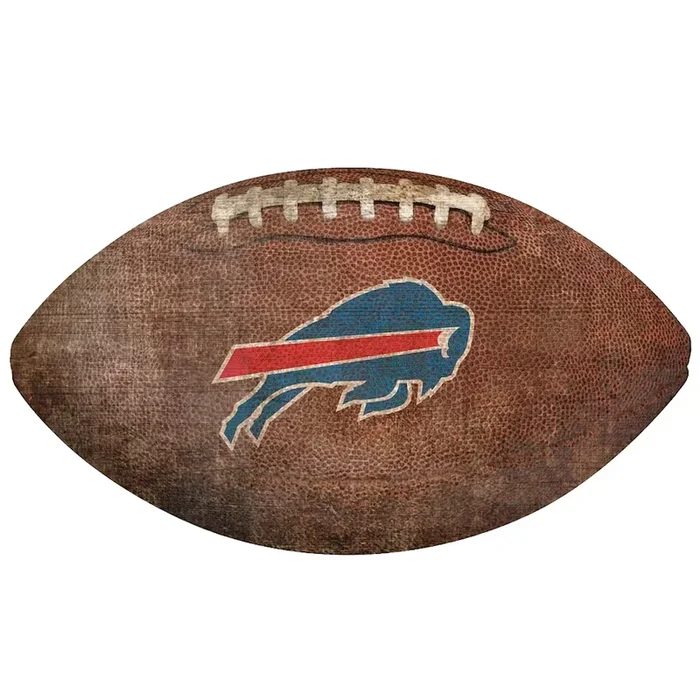 KW Textile – 12″ Football Wood Sign – NFL Buffalo Bills