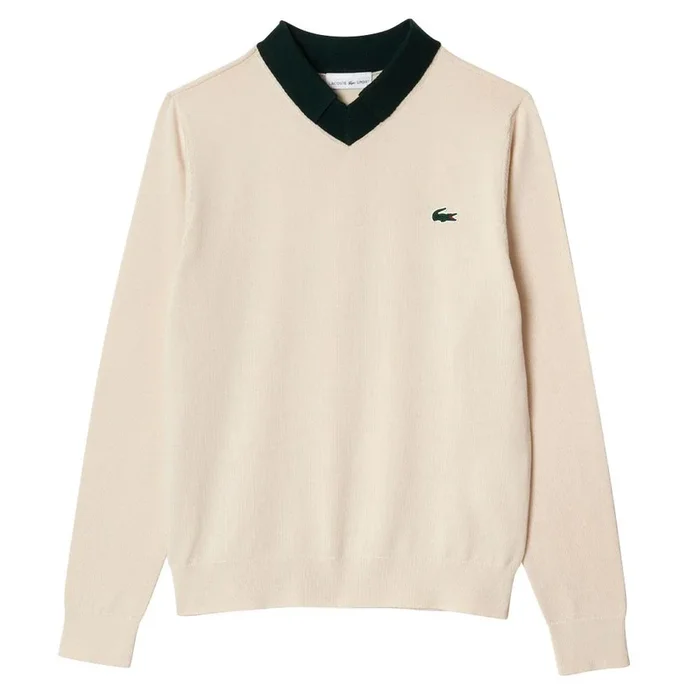 Lacoste Cotton Pima Golf Sweater White/Green – 23 Women