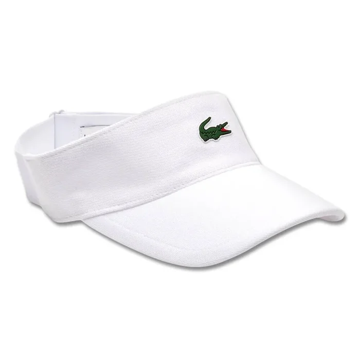 Lacoste Sport Pique and Fleece Tennis Golf Visor White – 23 Unisex