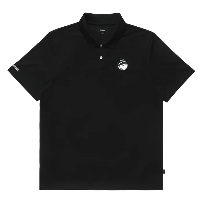 Malbon Cooper Core Golf Polo Black – FW24 Men