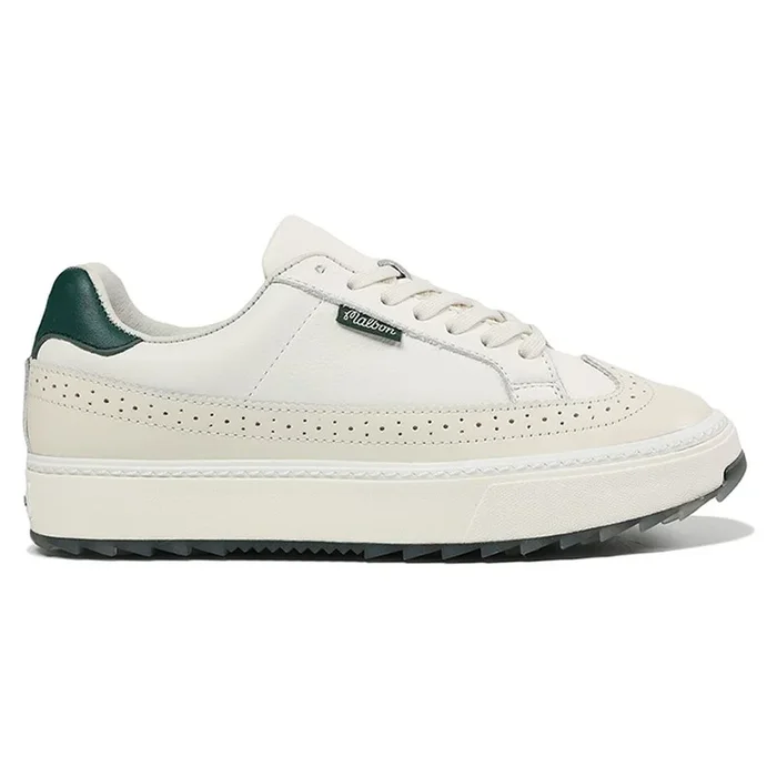 Malbon Course Spikeless Golf Shoes White/Green/Cream – 24 Men