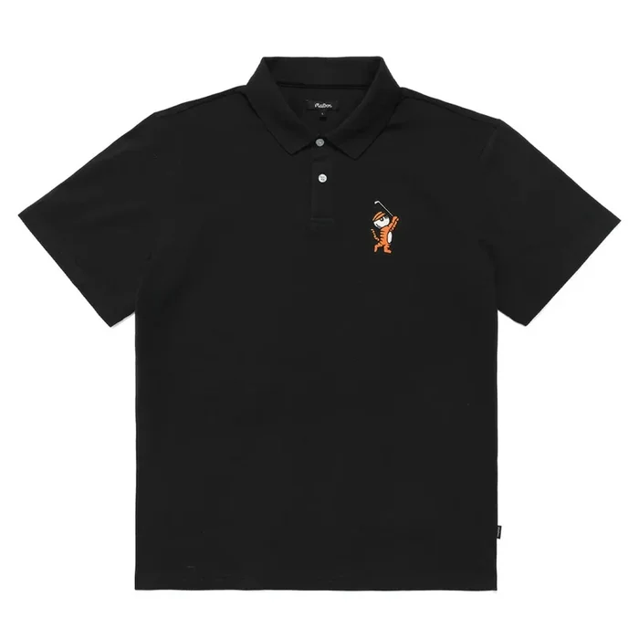 Malbon Tiger Buckets Golf Polo Black – 23 Men