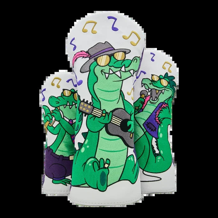 Mardi Gras 2024 Alligator Jazz Band Wood Set