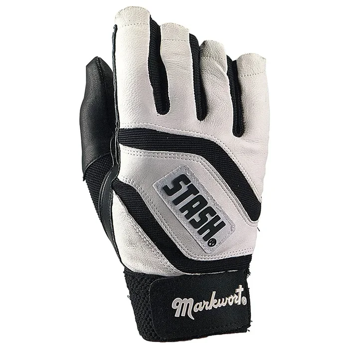 Markwort Stash M-STSH Batting Glove Adult Left Hand-Large-Black/White