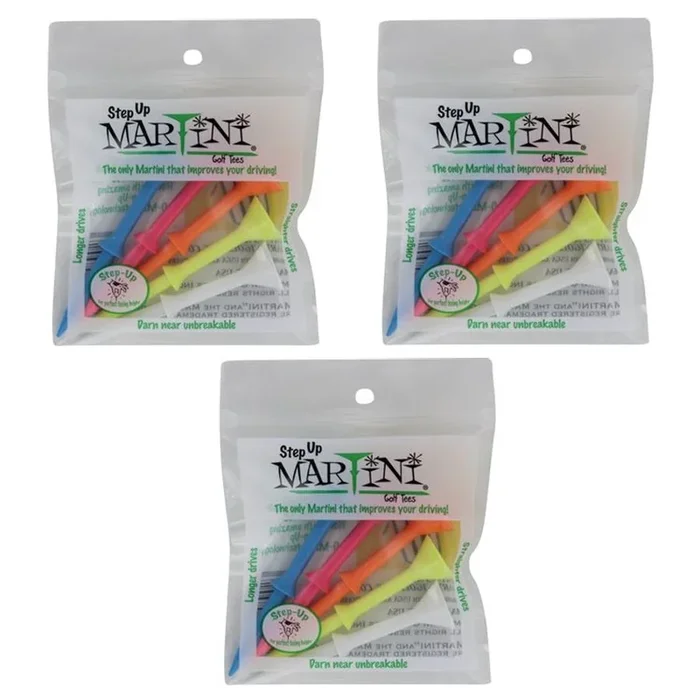 Martini Original 3 1/4″ Golf Tees (3 bag bundle = 15 tees total)