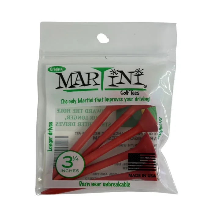Martini Tees 3 1/4″ Red – 5 CT