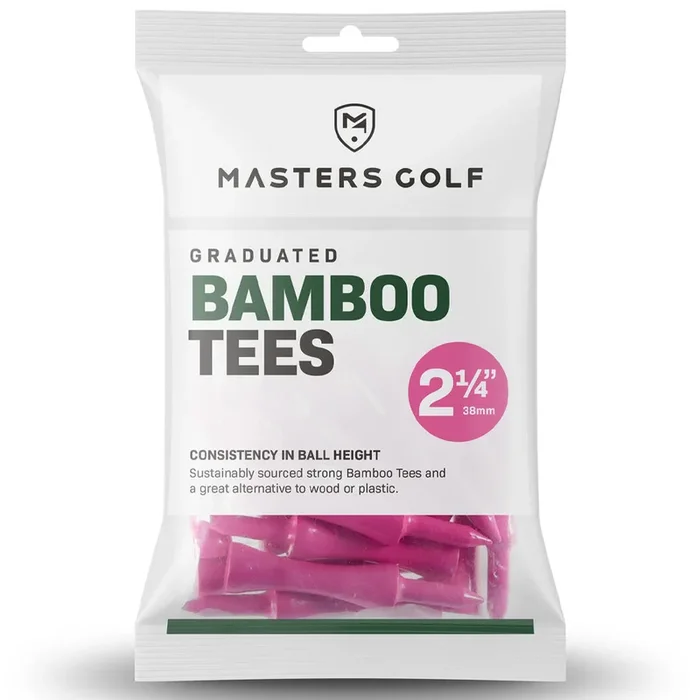 Masters Bamboo Graduated 2 1/4 Inch Pink Tees – Pack of 20