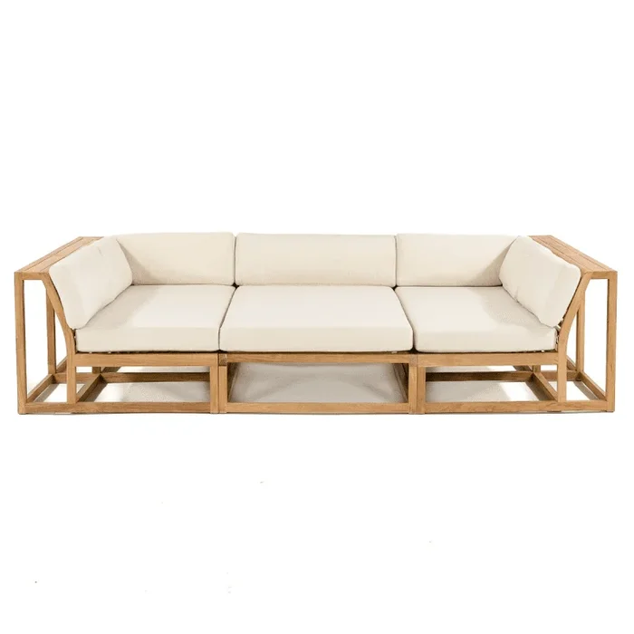 Maya 3 Piece Teak Outdoor Daybed
