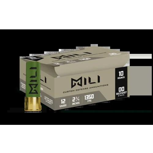 Mili Ammunition 12 Ga 2 3/4 00 Buckshot 10 Per Box