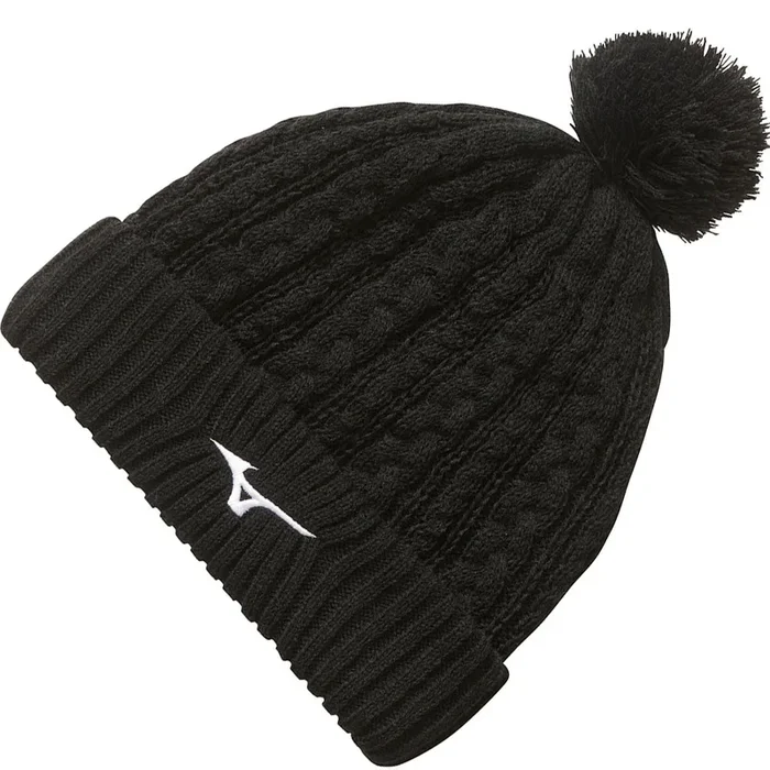 Mizuno Knit Bobble Hat – Black