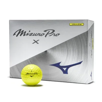 Mizuno Pro X Yellow Golf Balls – Dozen