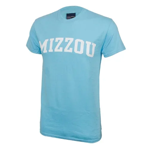 Mizzou Sky Surf Blue Crew Neck T-Shirt