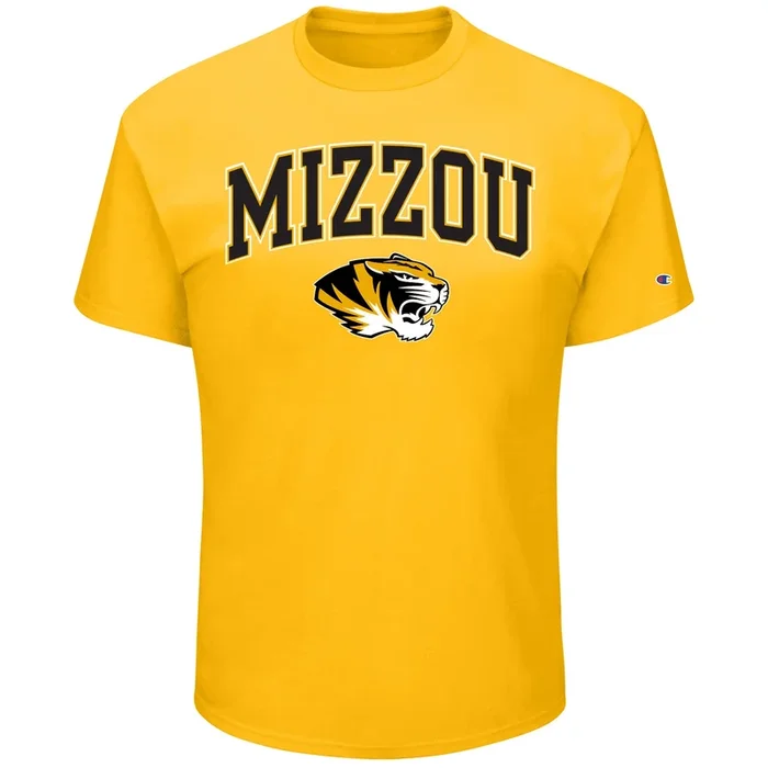 Mizzou Tigers Champion® Big and Tall Tiger Head Gold T-Shirt