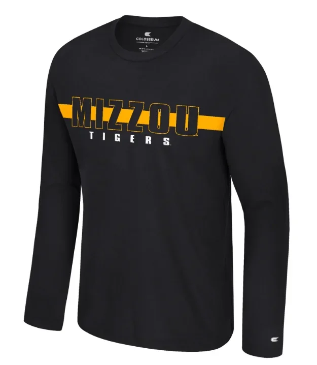 Mizzou Tigers Colosseum Bar Mizzou Tigers Long Sleeve Black T-Shirt