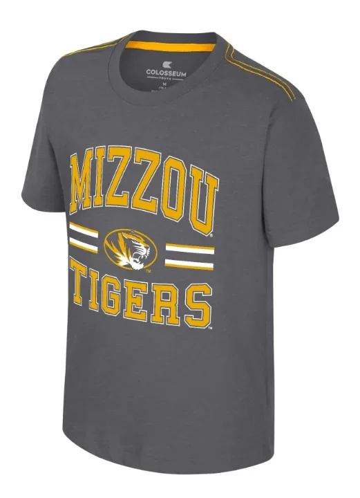 Mizzou Tigers Colosseum Youth Oval Tiger Head Jiggler Black T-Shirt