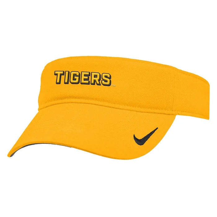 Mizzou Tigers Nike® 2025 Sideline Tigers Drop Shade Oval Tiger Head Gold Visor