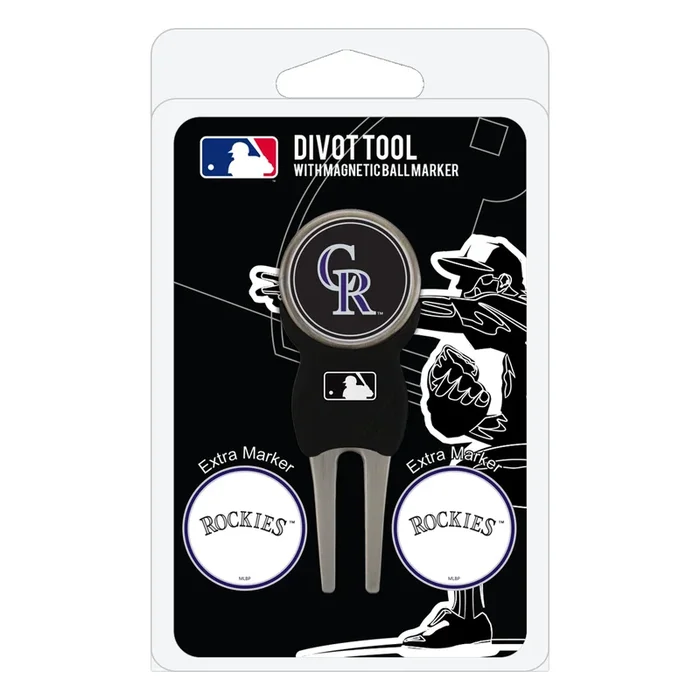 MLB Unisex Cool Divot Tool with Golf Ball Marker (Colorado Rockies)