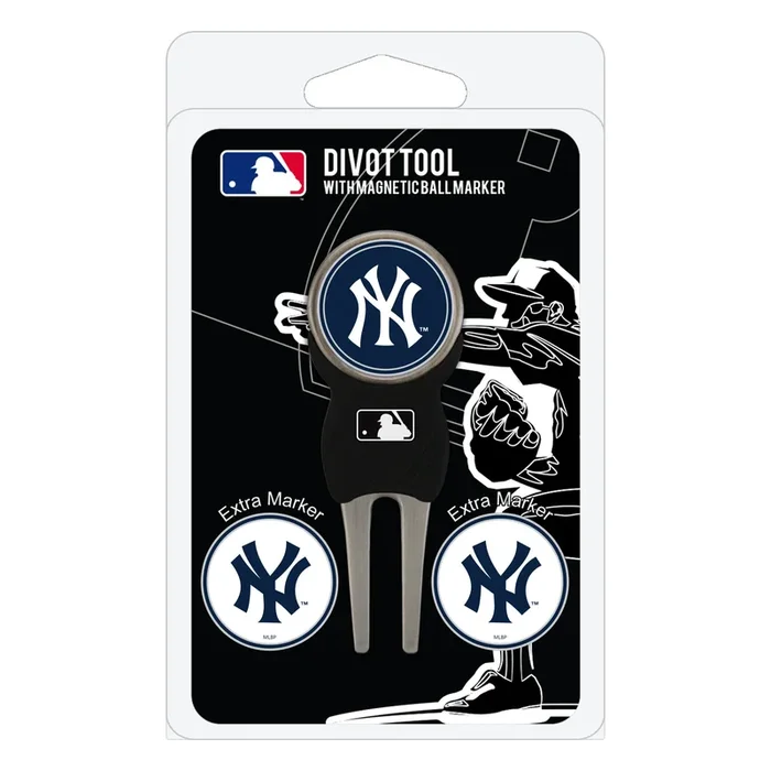 MLB Unisex Cool Divot Tool with Golf Ball Marker (New York Yankees)