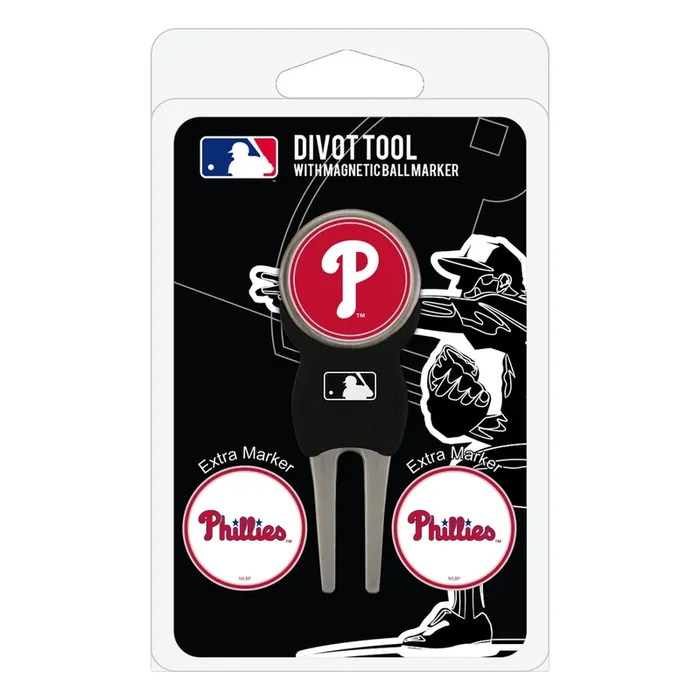 MLB Unisex Cool Divot Tool with Golf Ball Marker (Philadelphia Phillies)