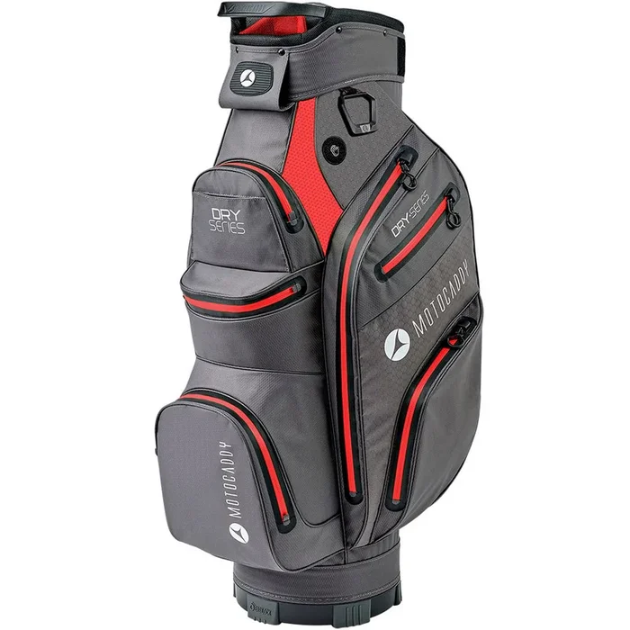 Motocaddy Dry Series Waterproof Cart Bag – Charcoal/Red
