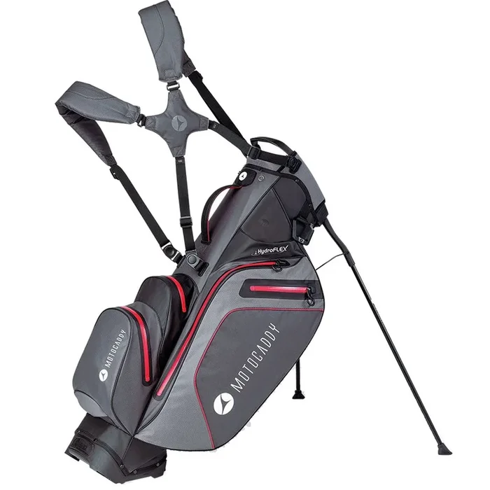 Motocaddy Hydroflex Waterproof Stand Bag – Charcoal/Red