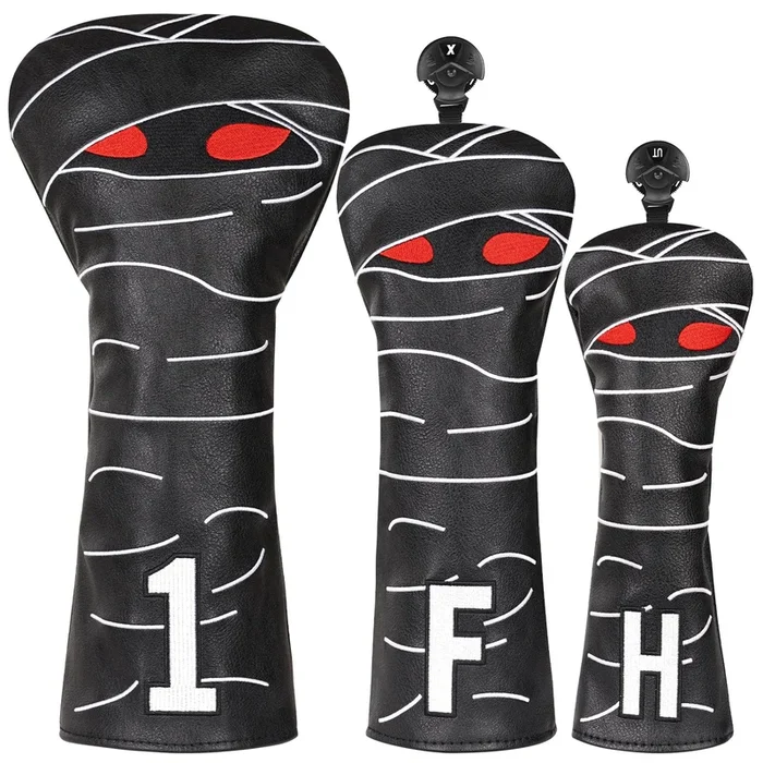 Mummy Black Golf Head Cover Set