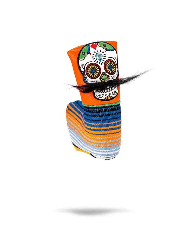Mustache Sugar Skull – Blade Putter Cover Orange