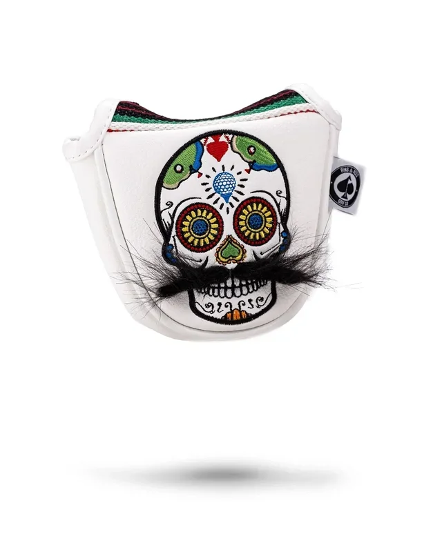 Mustache Sugar Skull – Mallet Putter Cover White