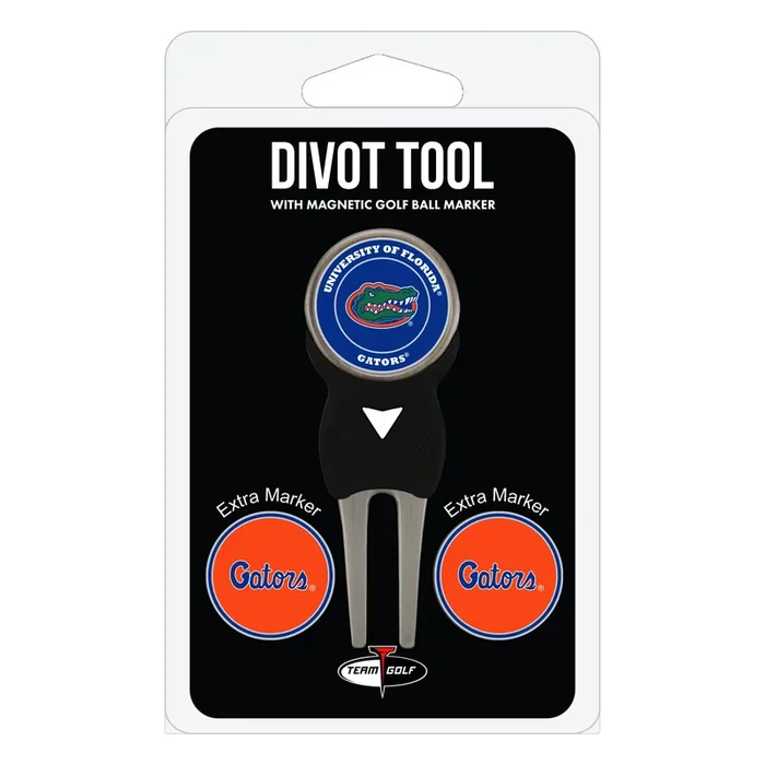 NCAA Personalized Divot Tool with 3 Double-Sided Golf Ball Marker (Florida Gators)