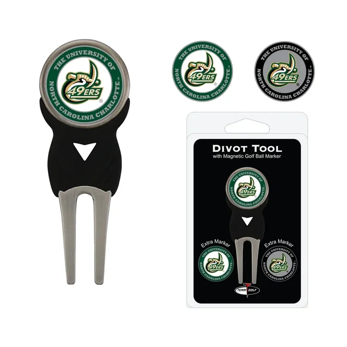 NCAA Personalized Golf Divot Tool with 3 Double-Sided Golf Ball Marker (North Carolina – Charl 49ers)