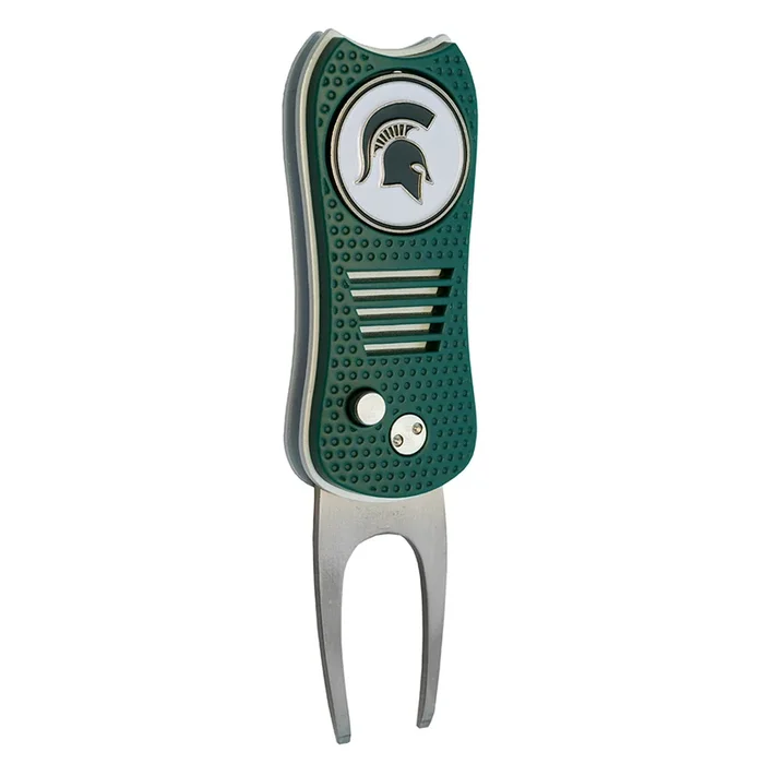 NCAA Professional Switchblade Divot Repair Tool with Double-Sided Ball Marker (Michigan State Spartans)