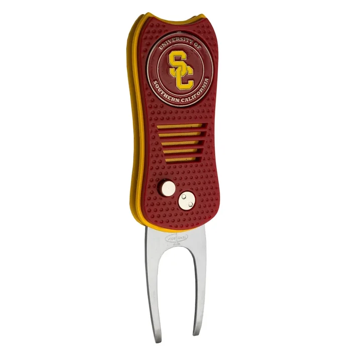 NCAA Professional Switchblade Divot Repair Tool with Double-Sided Ball Marker (USC Trojans)