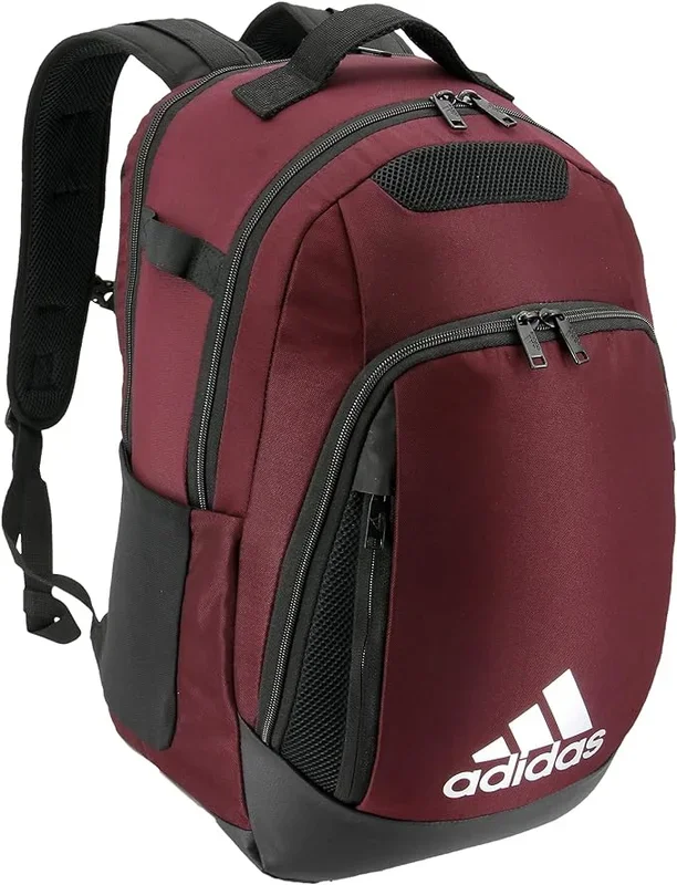 New adidas 5 Star Team Backpack, Maroon/Black, OSFA