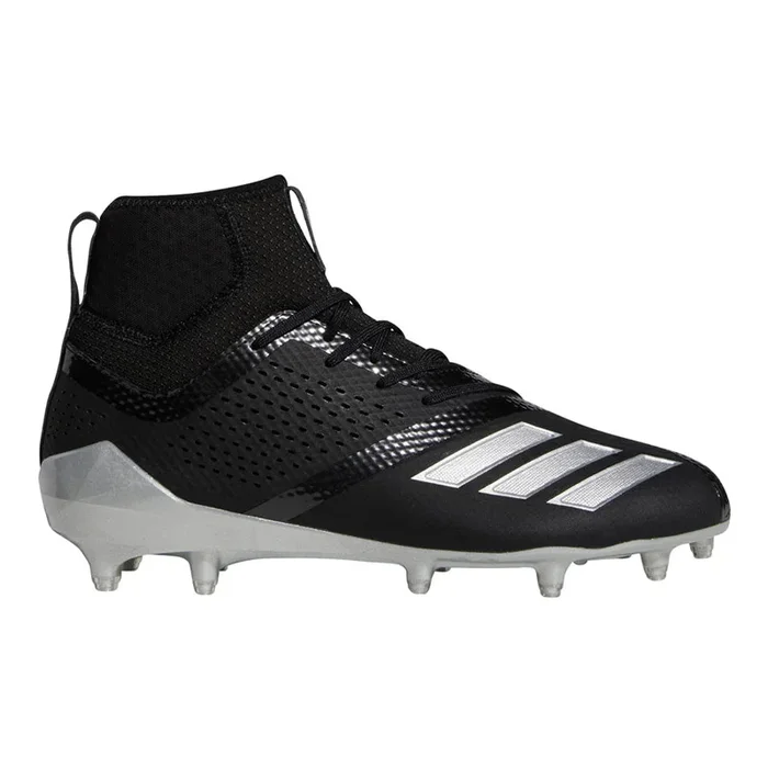 New adidas Adizero 5Star 7.0 Mid Cleat Men’s Lacrosse 11.5 Core Black-Silver