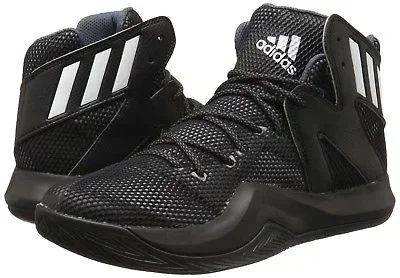 New Adidas Crazy Bounce Size Mens 12.5 Basketball Shoe Blk/Wht AQ7757