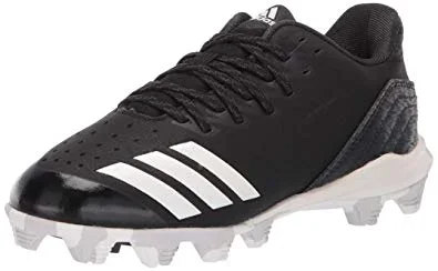 New Adidas Icon 4 MD Kids’ Size 2.5 Molded Baseball Cleat Black/White5
