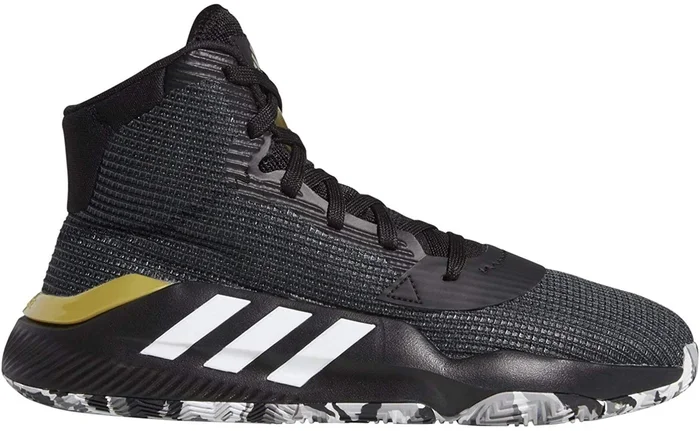New Adidas Men’s 9.5 Pro Bounce 2019 Shoe Basketball Black/White