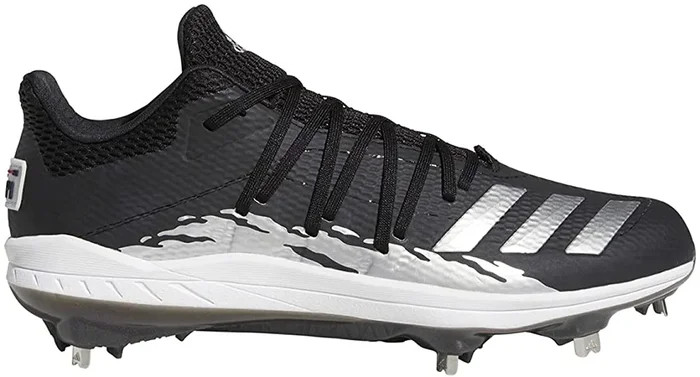 New adidas Men’s Afterburner 6 Metal Baseball Cleats Size 8.5 Black/Silver