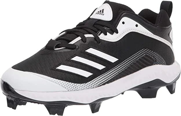 New Adidas Men’s Eg6552 Baseball Molded Cleats Black/ White Size 7