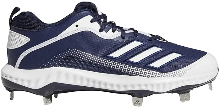 New Adidas Men’s EG7605 Icon 6 Bounce Baseball Metal Cleats Navy/White Size 10.5