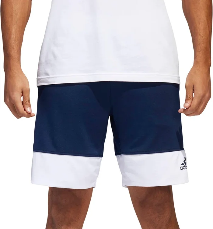 New Adidas Men’s Pro Madness Basketball Shorts Blue/White LG