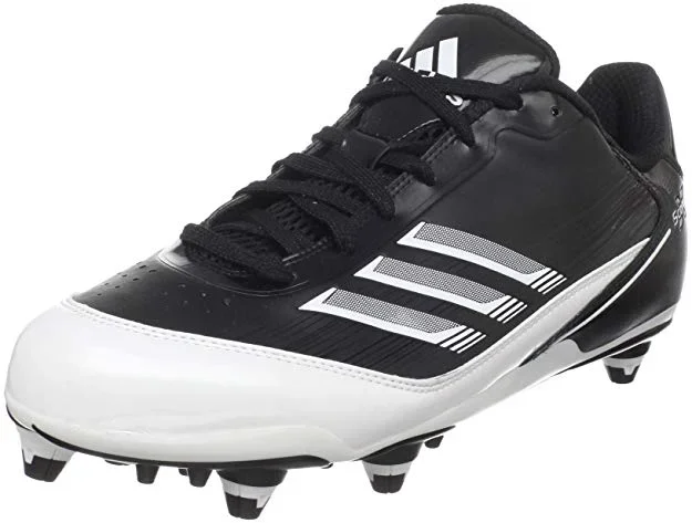 New Adidas Men’s Scorch X Low D Football Cleat Men 12.5 Black/Whit Molded Cleats