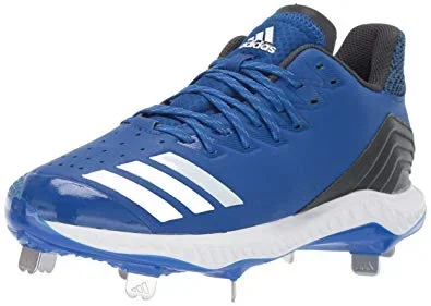 New Adidas Men’s Size 12.5 Icon Bounce Metal Low Baseball Cleat Royal/Black/Wht
