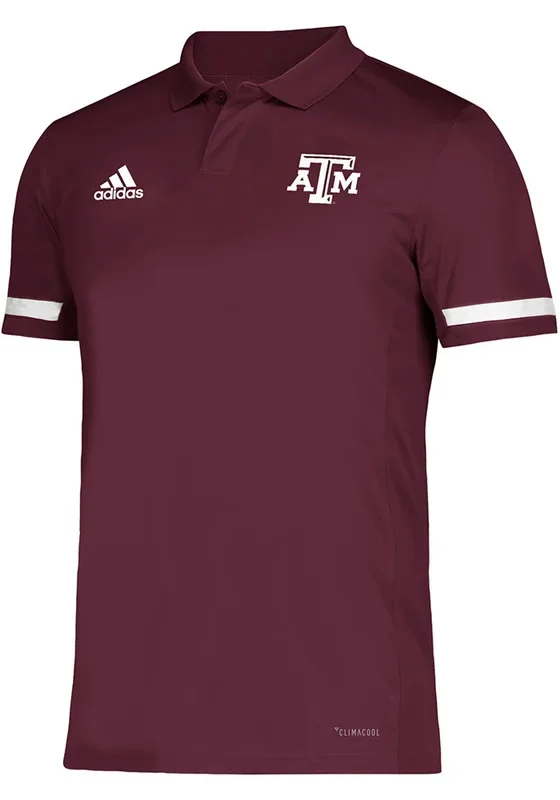 New Adidas Men’s Size 2XL Texas A&M Aggies NCAA Climacool Polo Shirt Maroon
