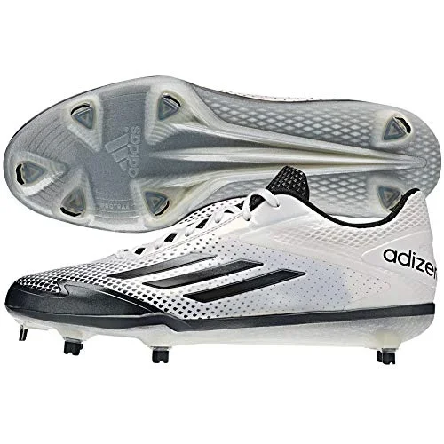 New Adidas Mens Adizero Afterburner 2.0 Baseball Cleat SS Size 10 White/Black