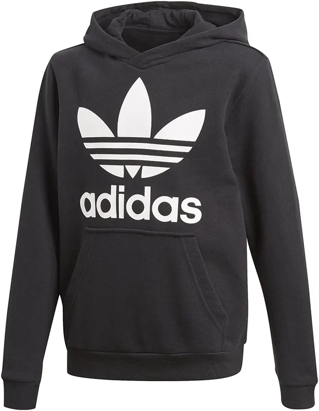 New Adidas Originals Kids’ Trefoil Hoodie X-Small Black/White