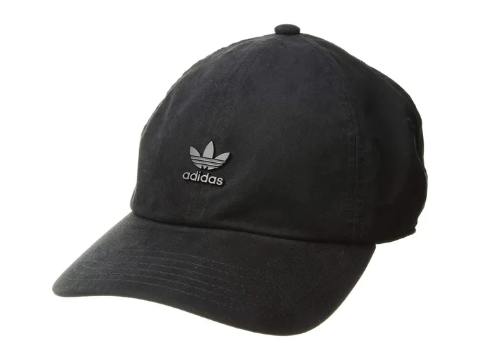 New adidas Originals Men’s Metal Logo Relaxed Fit Strapback Cap OSFM Black