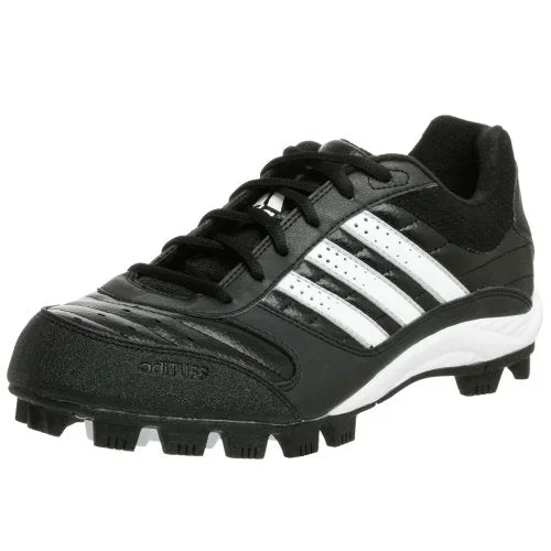 New Adidas Triple Star 6 Low Baseball Shoes Molded Cleats Black/ White Kids 7.5