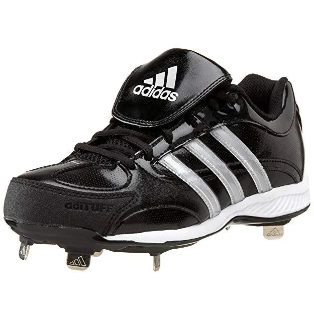 New Adidas Women’s Fastpitch III W Softball Shoe 10 Black/White Metal Cleat
