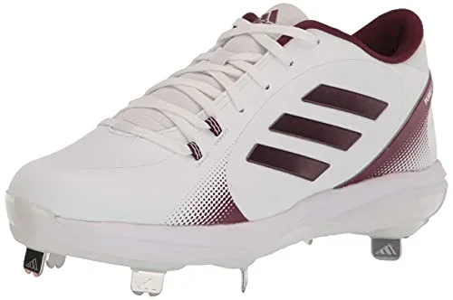 New adidas Women’s Purehustle 2 Baseball Shoe White/ Burgundy Women Size 6